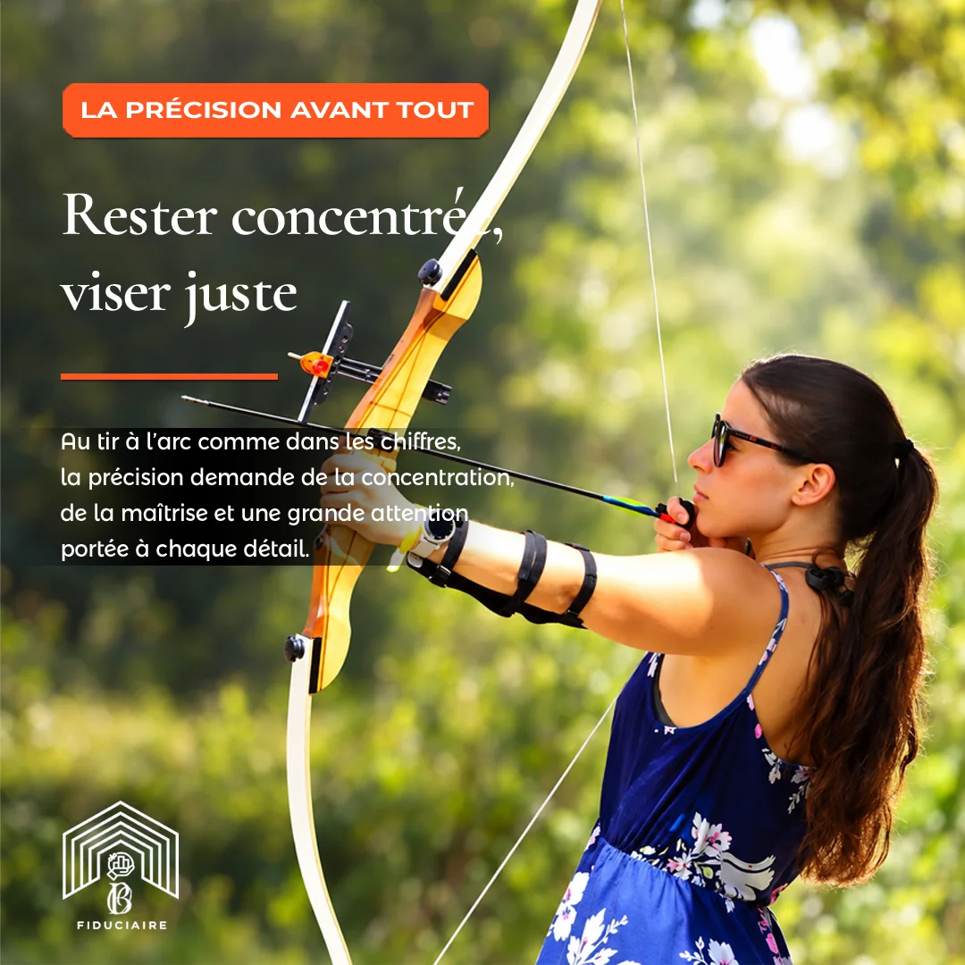 Virginie pratiquant le tir à l’arc. Texte disponible dans « Lire les textes du carrousel ».