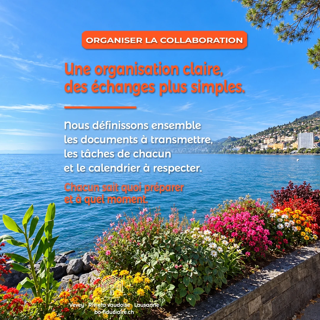 Organiser la collaboration : documents, tâches et calendrier définis ensemble.